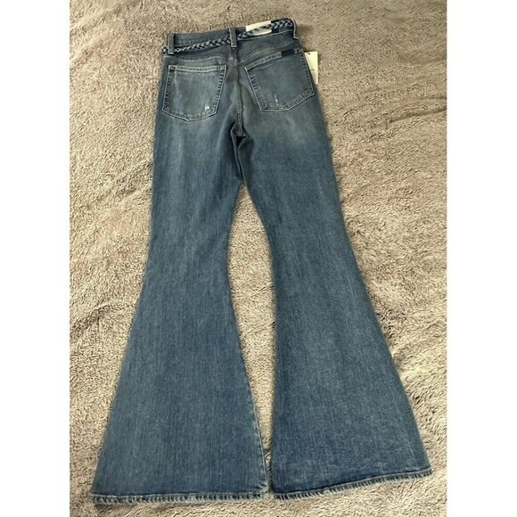 7 For All Mankind Megaflare Womens Jeans Medium Wash High Rise Size 27 NEW NWT - Picture 13 of 16